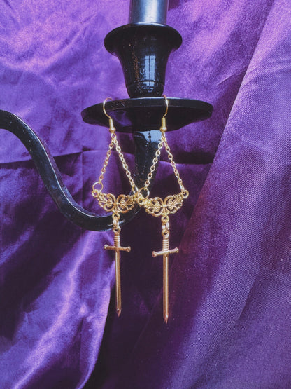 Baroque Sword Earrings