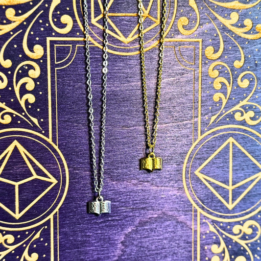 Book Pendant Necklace