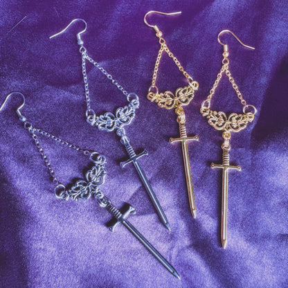 Baroque Sword Earrings