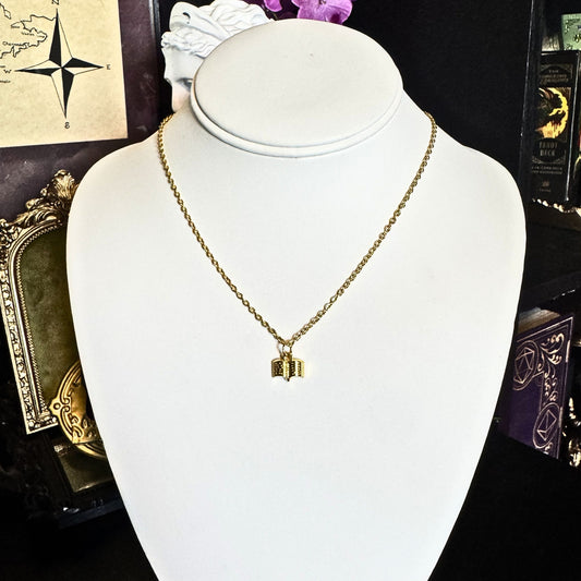 Book Pendant Necklace
