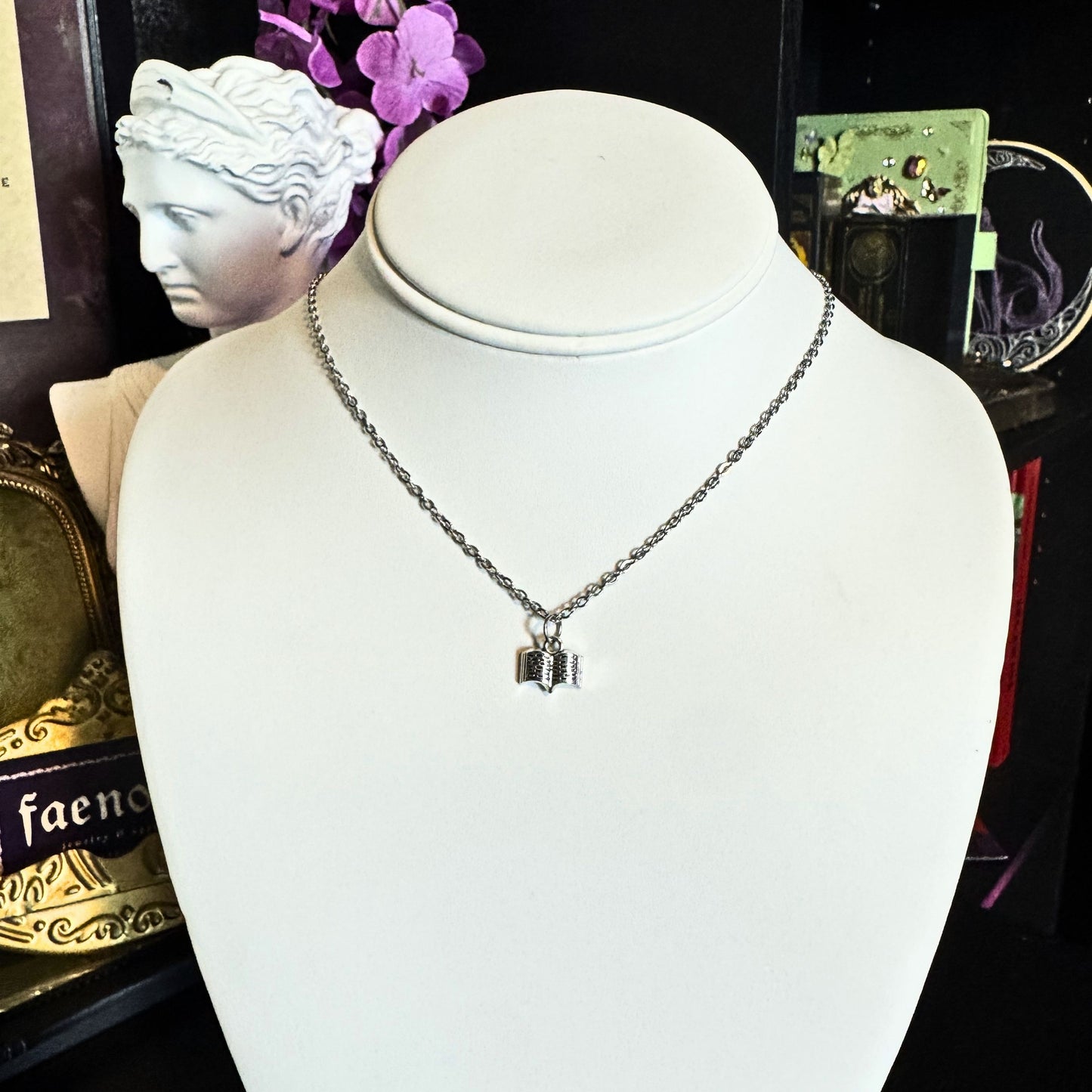 Book Pendant Necklace