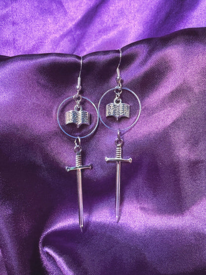 Fantasy Book Lover Earrings