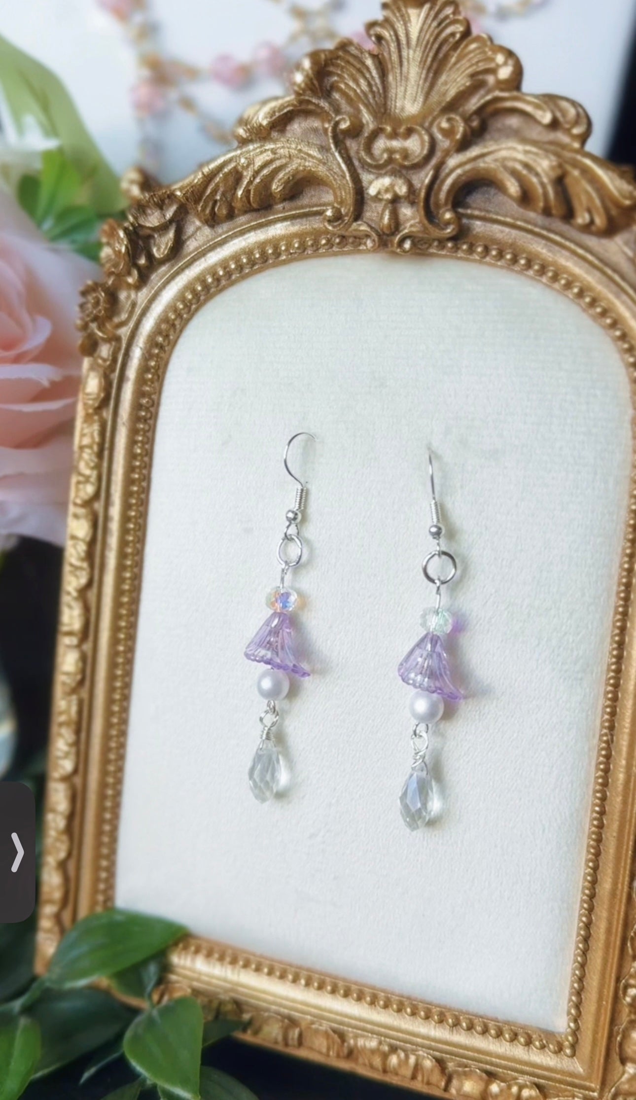 Lavender Petal Earrings